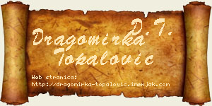 Dragomirka Topalović vizit kartica